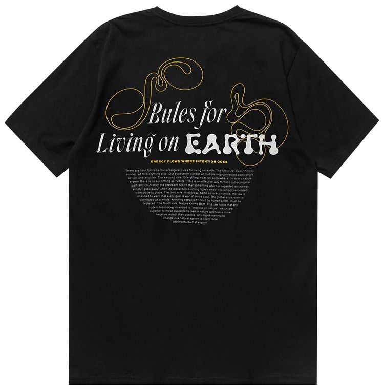 Afield Out Ripple Short Sleeve Tee Black