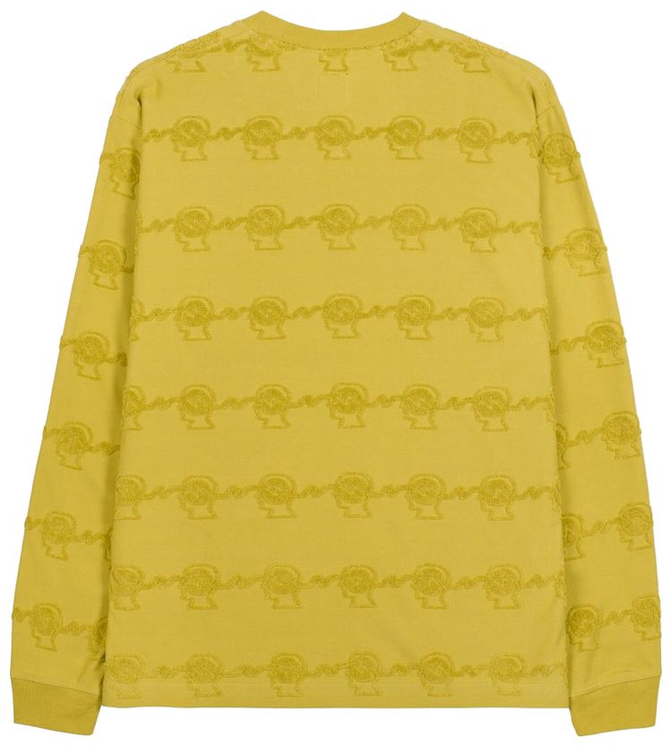 Brain Dead Running Head Textured Stripe Long Sleeve Gold