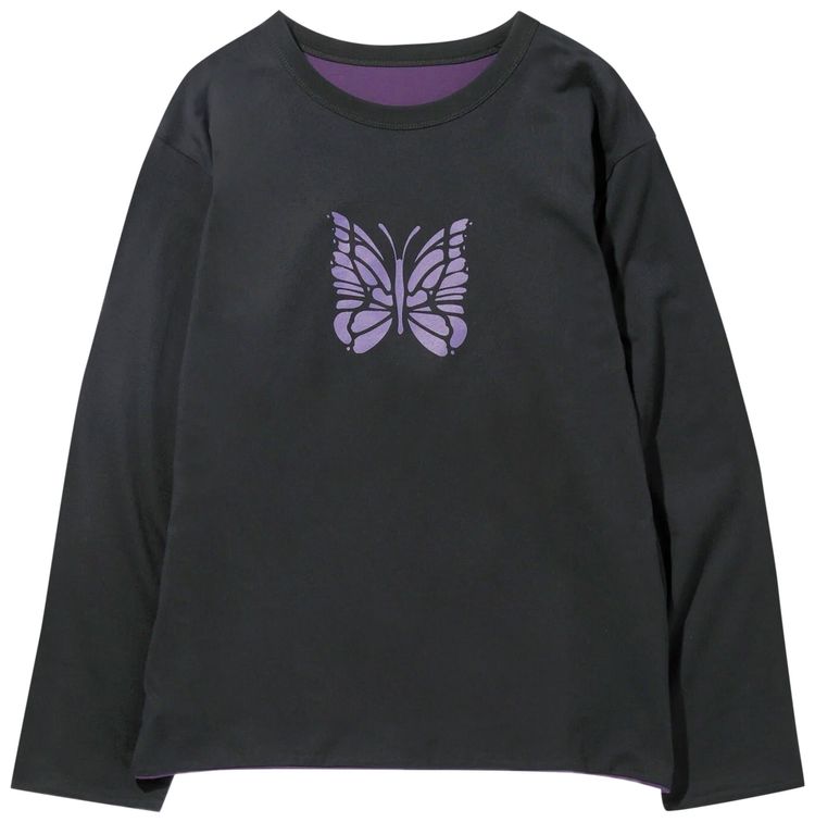 Needles Long Sleeve Reversible T Shirt Black