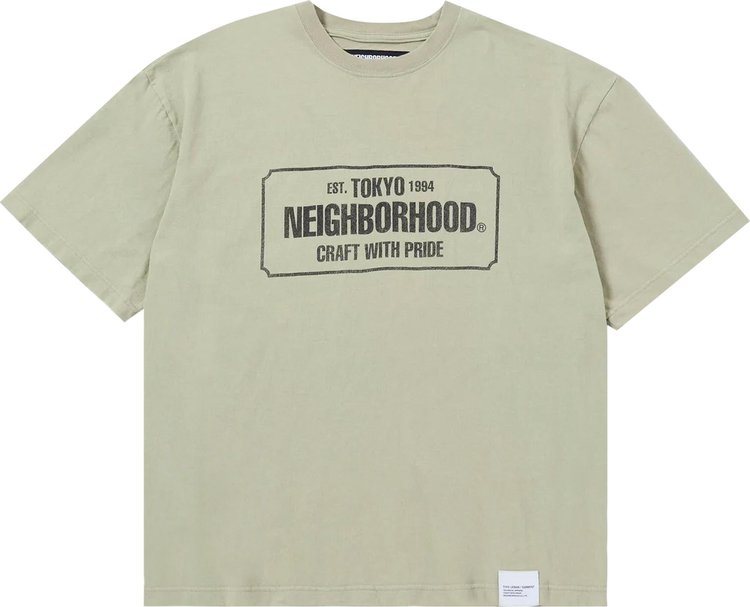 Neighborhood Sulfur Dye Crewneck Shot Sleeve Tee Sand