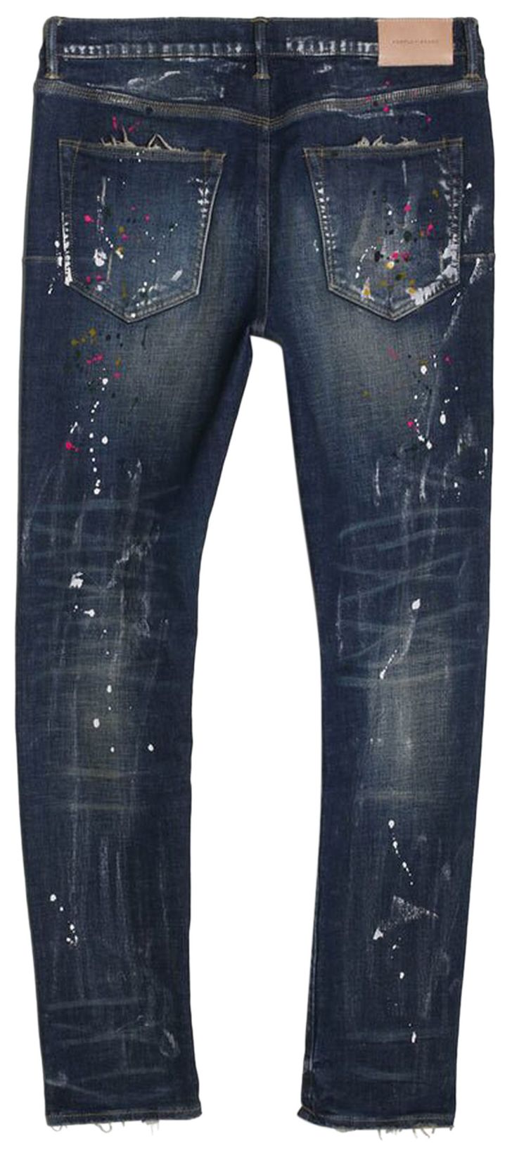 PURPLE BRAND Repair Stitch Low Rise Skinny Jean Blue