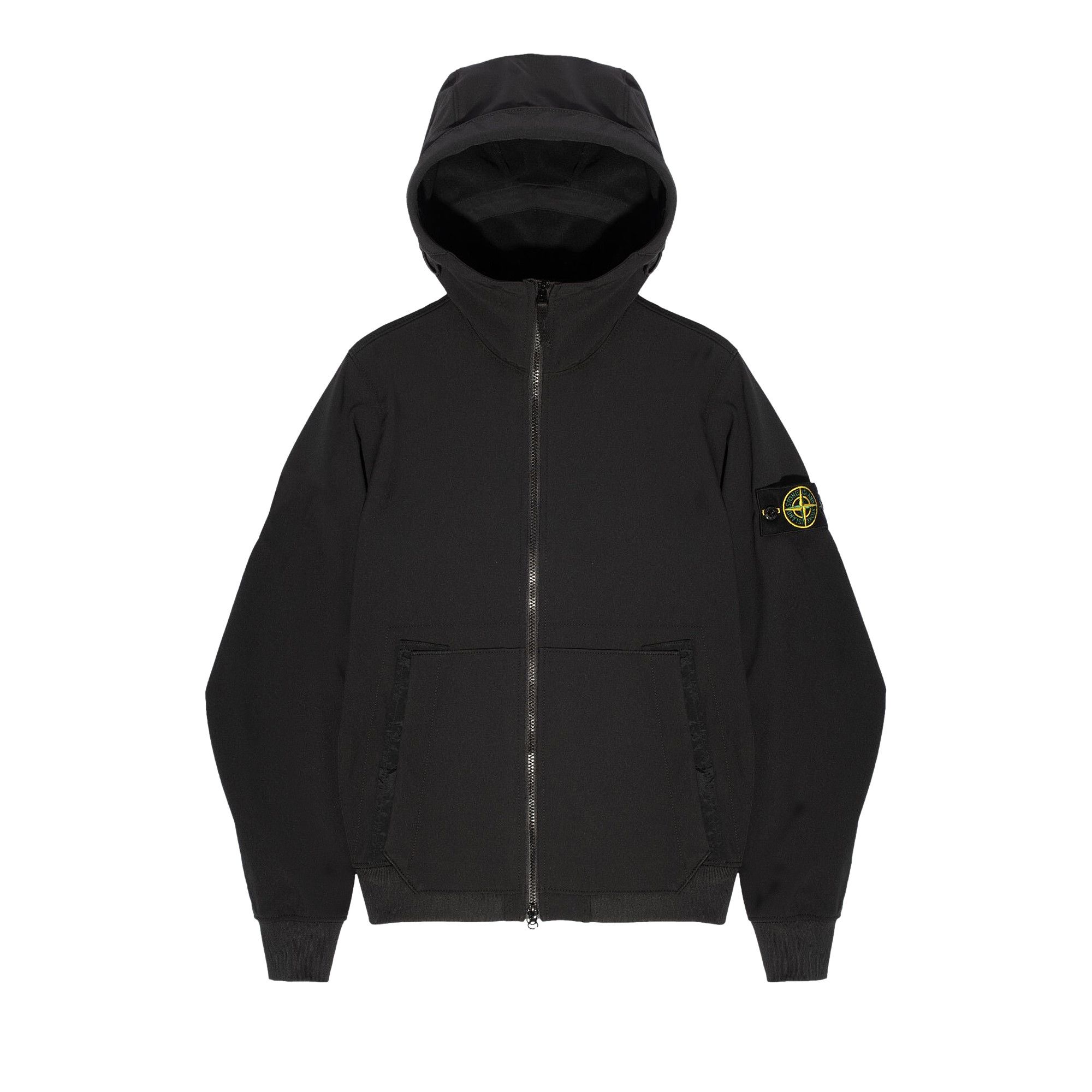Buy Stone Island Soft Shell Hooded Jacket Black 7715Q0122 V0029 GOAT CA