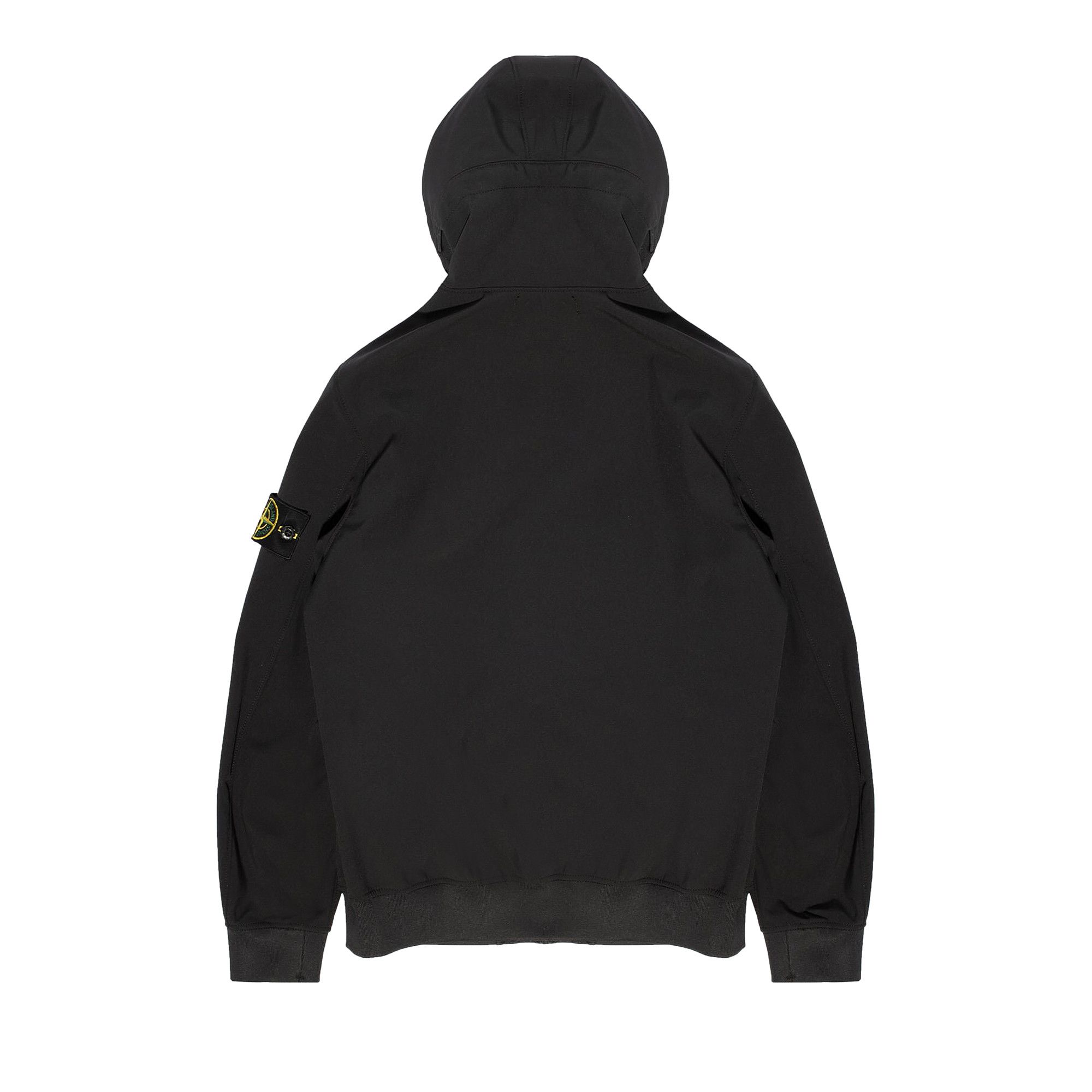 Buy Stone Island Soft Shell Hooded Jacket 'Black' - 7715Q0122