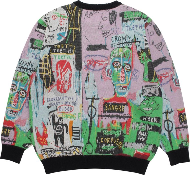 Wacko Maria Jean Michel Basquiat Cardigan Type 3 Multicolor