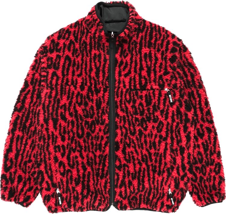 Wacko Maria Reverisible Boa Fleece Jacket 'Red'
