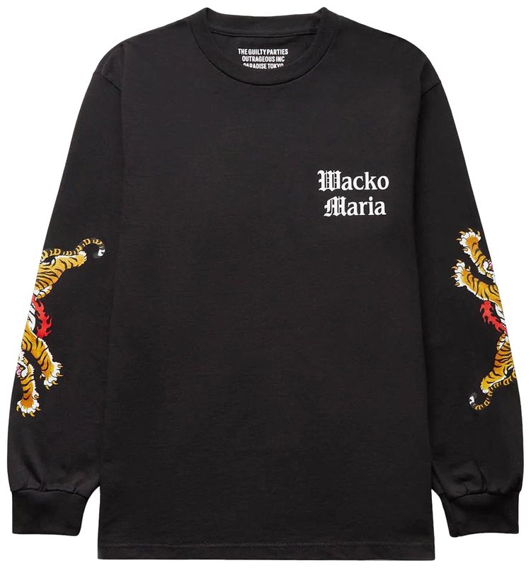 Wacko Maria Tim Lehi Long Sleeve Crewneck Tee Type 2 Black