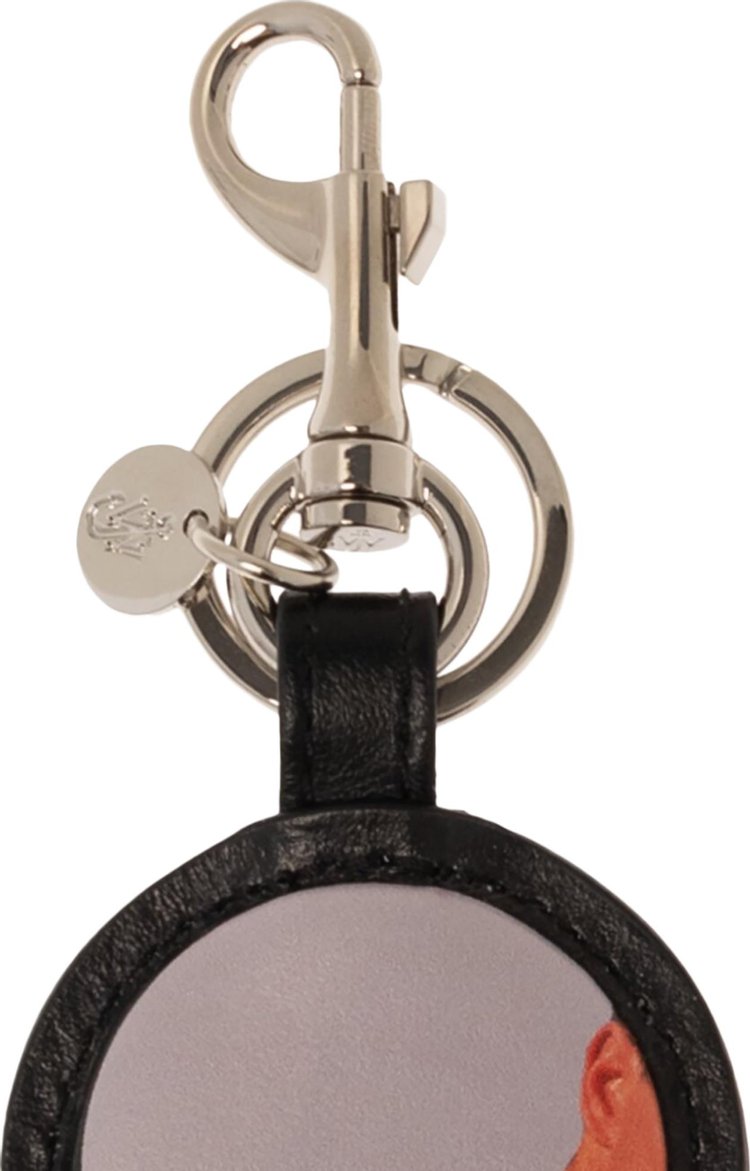 JW Anderson Printed Keyhole Keyring Black