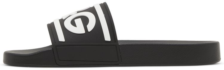 Dolce  Gabbana Slides DG Logo   Black White