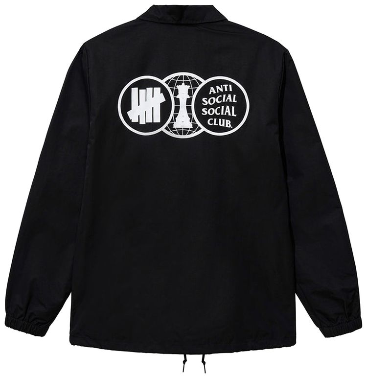 Anti Social Social Club x Undefeated Position Coach Jacket Black