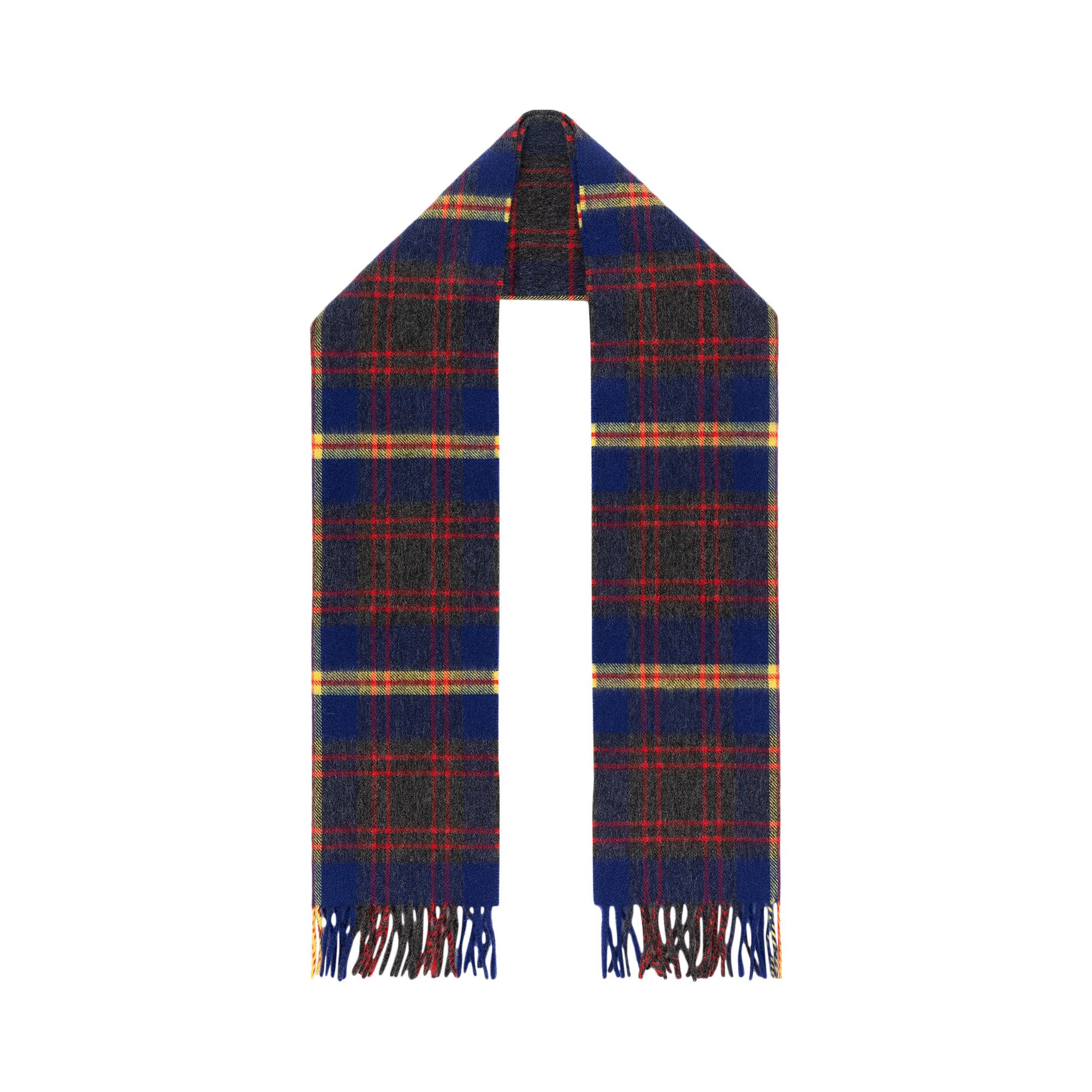 Buy Aimé Leon Dore Cashwool Plaid Scarf 'Bluing' - FW23AT033 BLUI