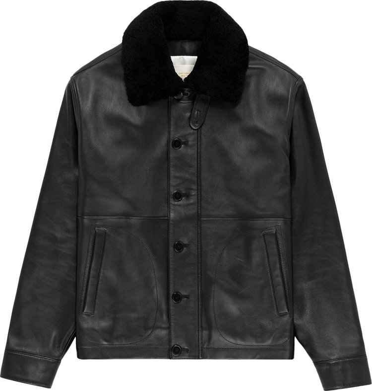 Buy Aimé Leon Dore Leather N-1 Deck Jacket 'Jet Black' - FW23WJ009 JET ...