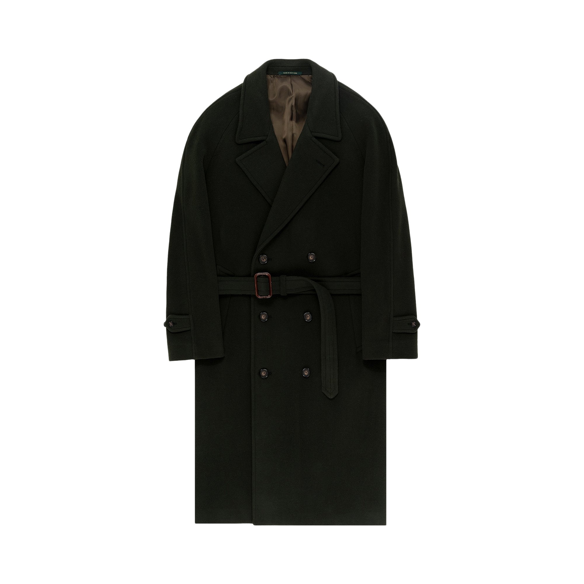 Buy Aimé Leon Dore Double Breasted Wool Topcoat 'Loden