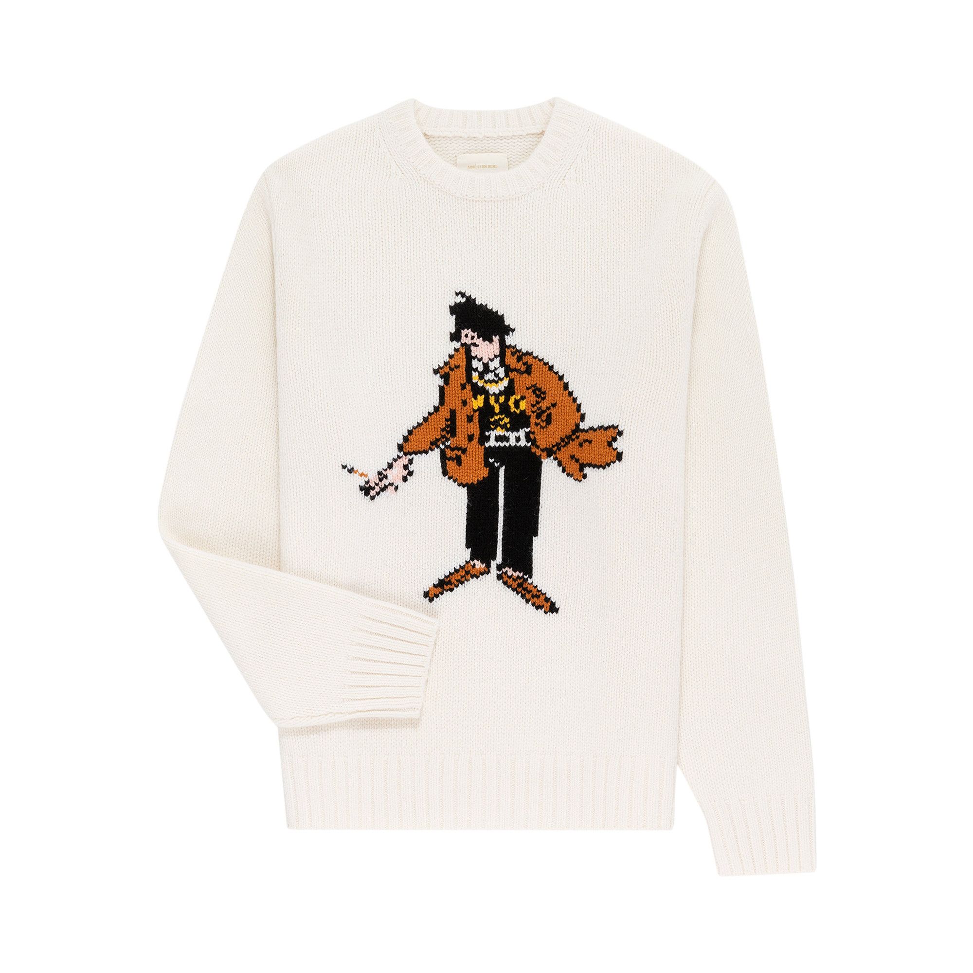 Buy Aimé Leon Dore Caricature Knit Sweater 'Pristine Buy Aimé Leon Dore Caricature Knit Sweater 'Pristine