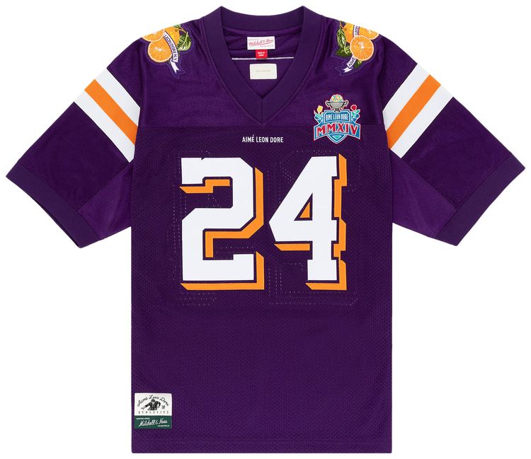 Aime Leon Dore x Mitchell  Ness Team Football Jersey Purple