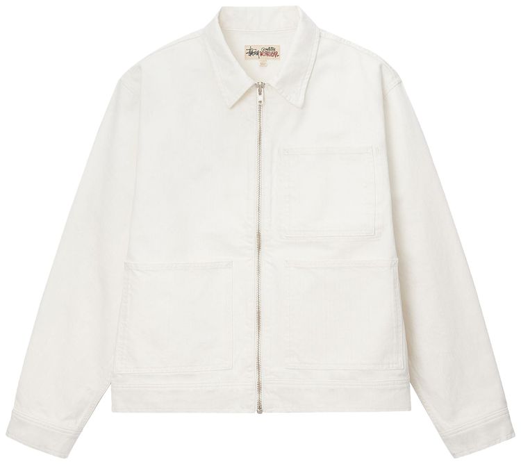 Stussy Zip Work Jacket Denim Bone