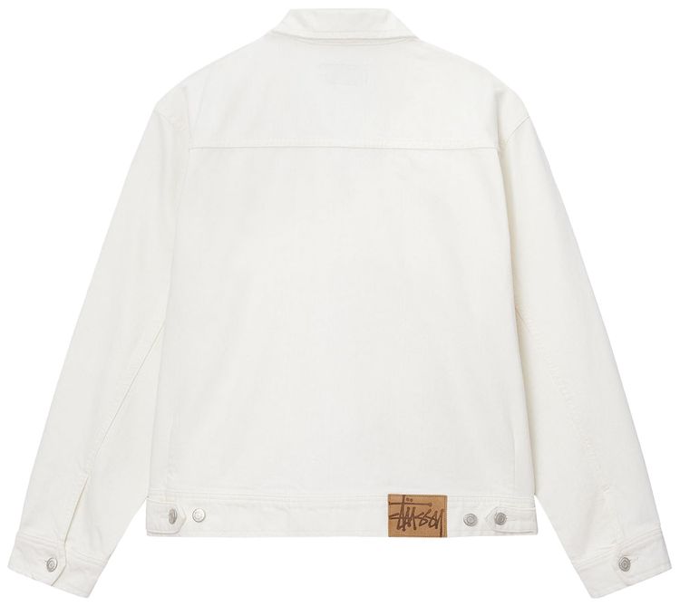 Stussy Zip Work Jacket Denim Bone