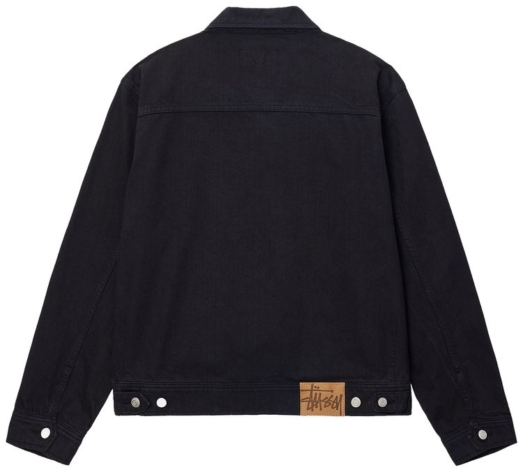 Stussy Zip Work Jacket Denim Black