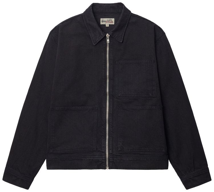Stussy Zip Work Jacket Denim Black