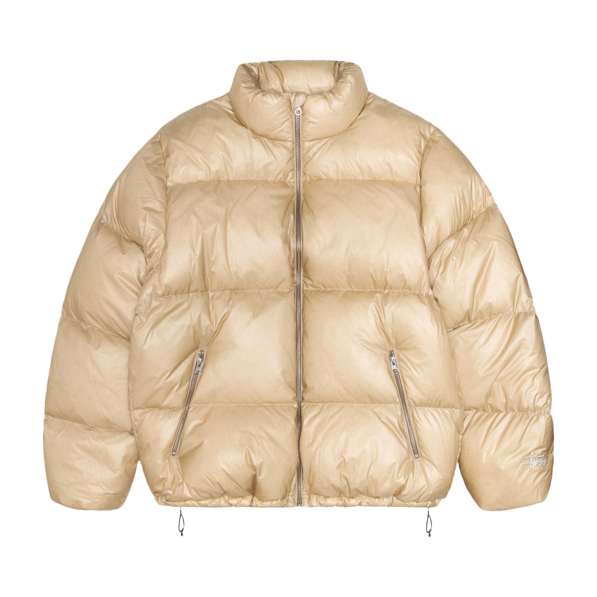 Size l Stussy Down Puffer Parachute Ripstop 'Cayote'