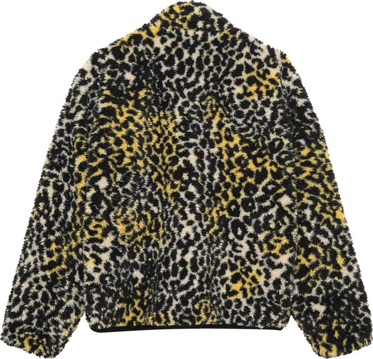 Stussy Sherpa Reversible Jacket Yellow Leopard