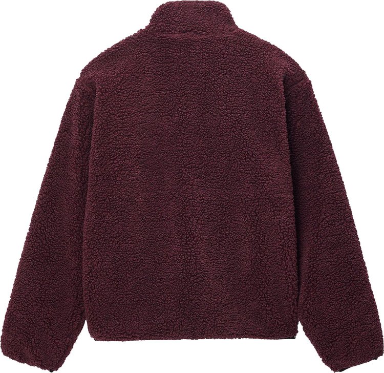 Stussy Sherpa Reversible Jacket Burgundy