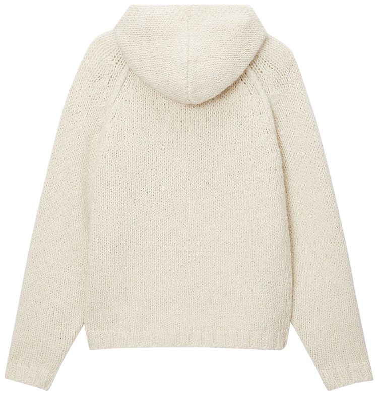 Stussy Chunky Knit Zip Hoodie Ivory