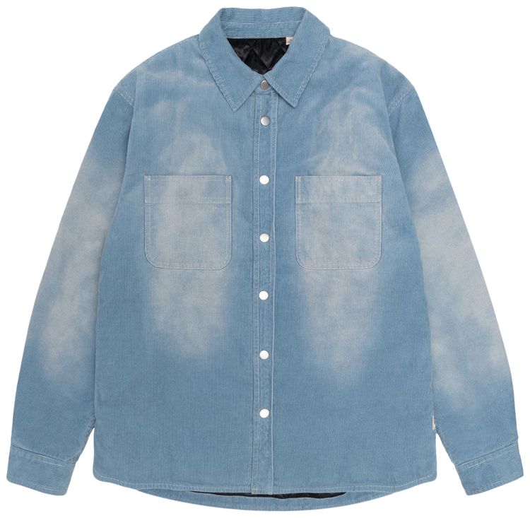 Stussy Faded Corduroy Overshirt Denim Blue