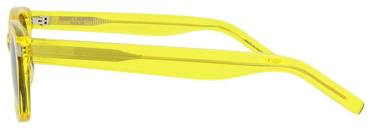 Saint Laurent Oval Frame Sunglasses YellowBlack