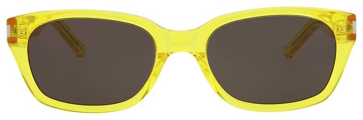 Saint Laurent Oval Frame Sunglasses YellowBlack