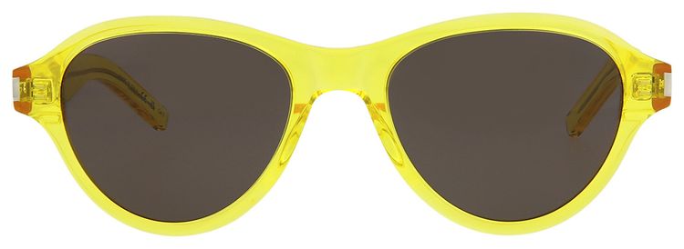 Saint Laurent Round Frame Sunglasses YellowBlack