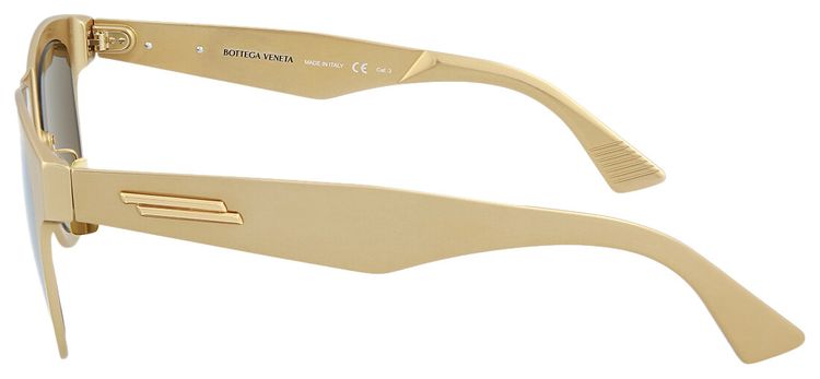 Bottega Veneta Round Frame Sunglasses Gold