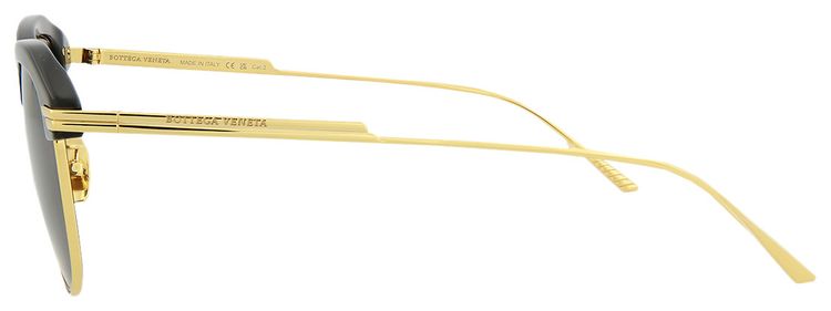 Bottega Veneta Round Frame Sunglasses BlackGoldGrey