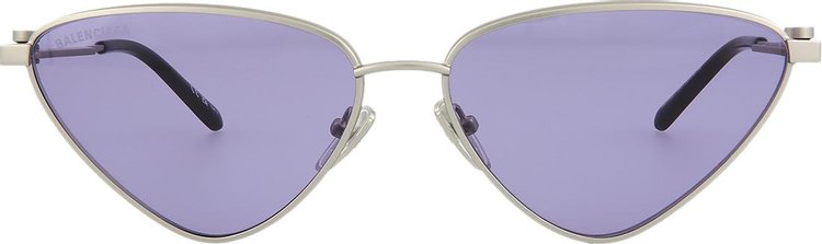 Balenciaga Cat Eye Sunglasses 'Silver/Violet'