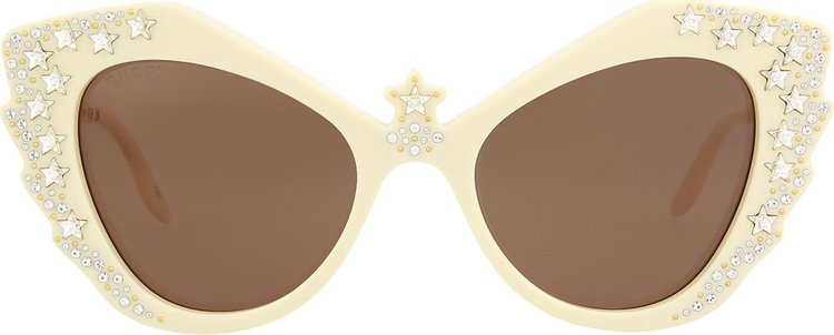 Gucci Cat Eye Sunglasses IvoryBrown