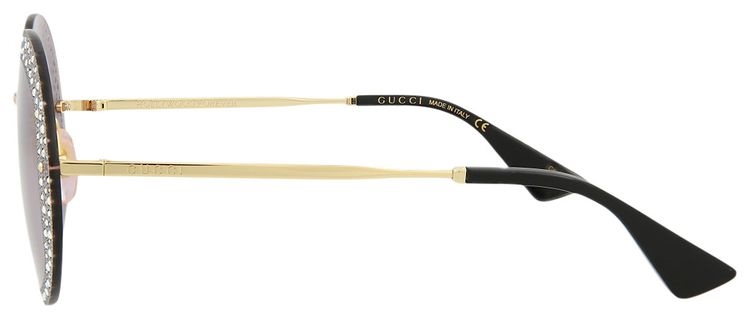 Gucci Round Frame Sunglasses GoldViolet