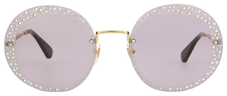 Gucci Round Frame Sunglasses GoldViolet