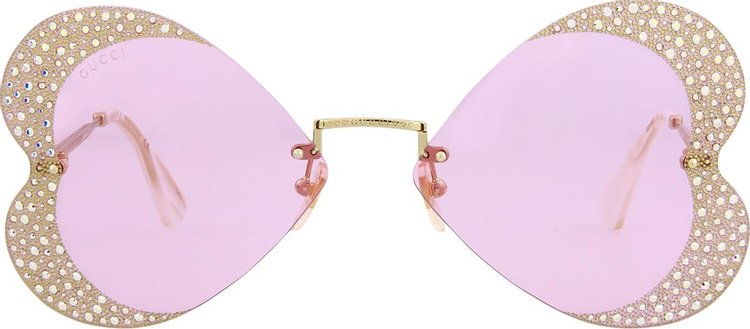 Gucci Cat Eye Sunglasses GoldPink