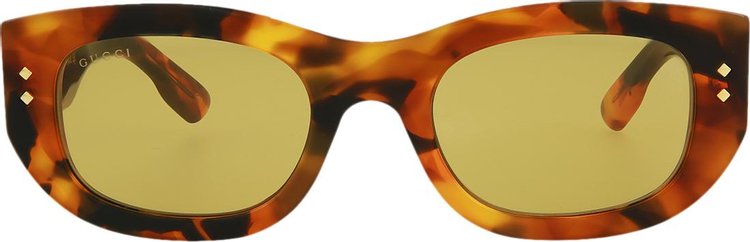 Gucci Square Frame Sunglasses 'Havana/Brown'