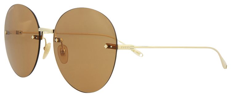 Gucci Round Sunglasses GoldBrown