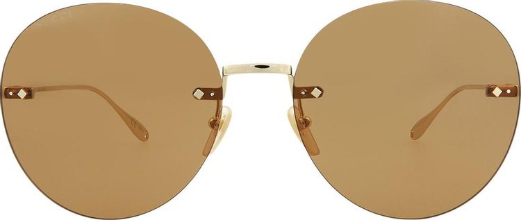Gucci Round Sunglasses 'Gold/Brown'