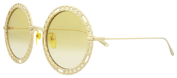 Gucci Round Frame Sunglasses GoldYellow