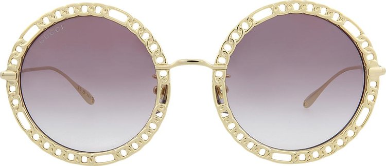 Gucci Round Frame Sunglasses GoldViolet