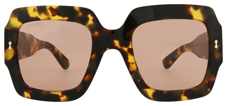 Gucci Square Frame Sunglasses HavanaRed