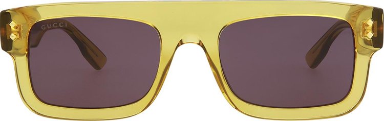 Gucci Square Frame Sunglasses 'Yellow/Grey'