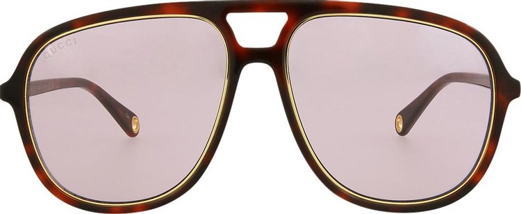 Gucci Aviator Sunglasses 'Havana/Pink'