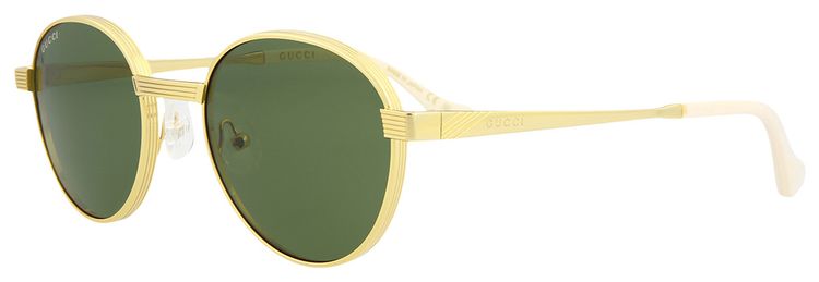 Gucci Round Frame Sunglasses GoldGreen