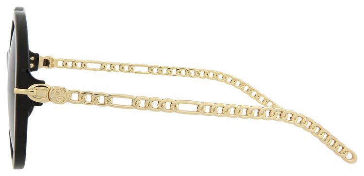 Gucci Round Frame Sunglasses BlackGoldGrey