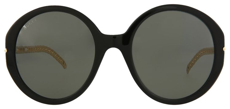 Gucci Round Frame Sunglasses BlackGoldGrey
