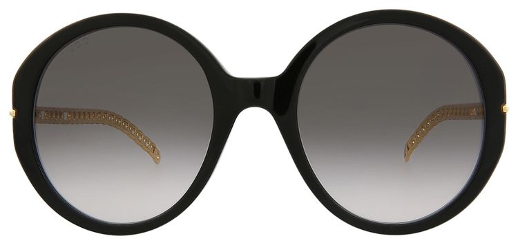Gucci Round Frame Sunglasses BlackGoldGrey