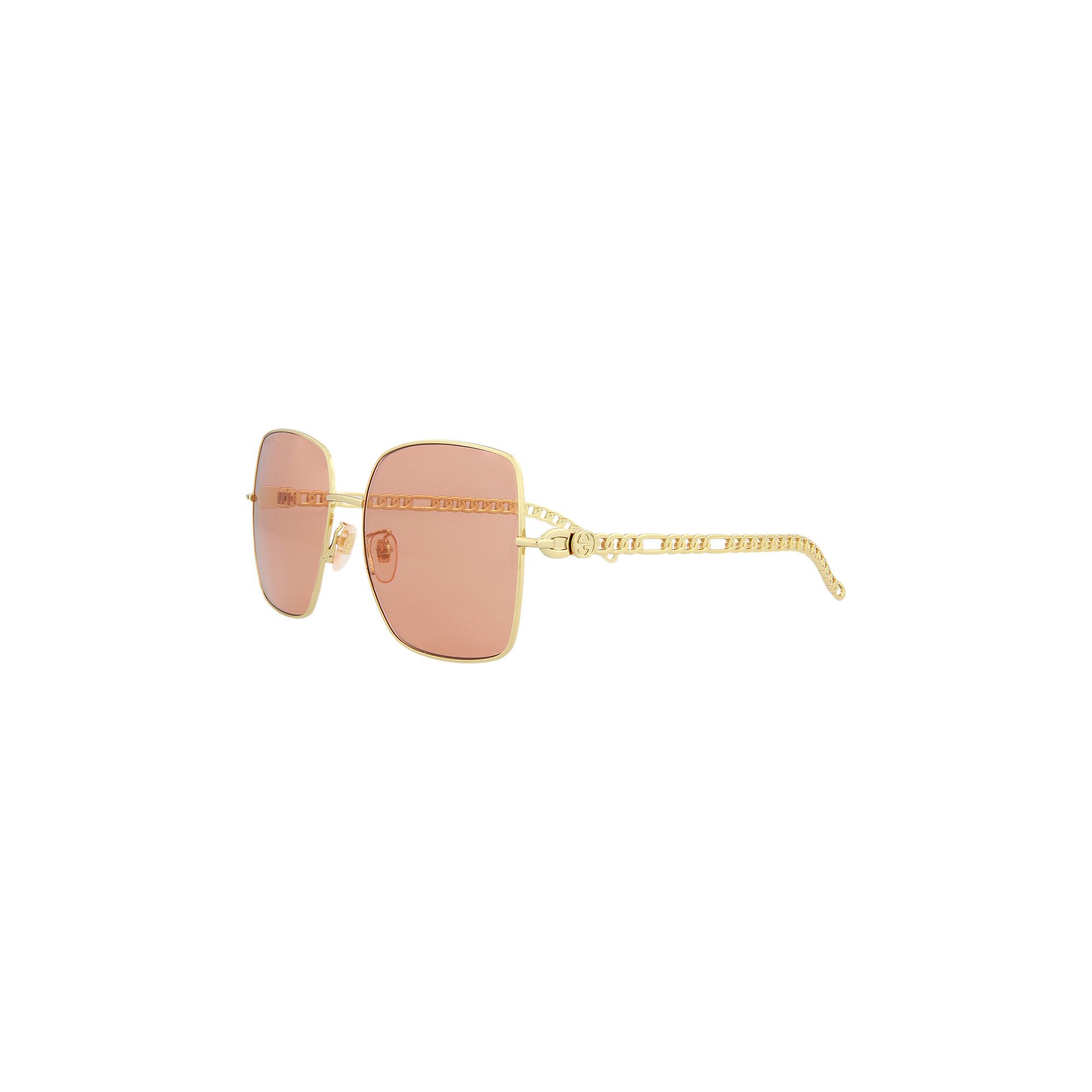 Buy Gucci Square Frame Sunglasses 'Gold/Orange' - GG0724S 30008881